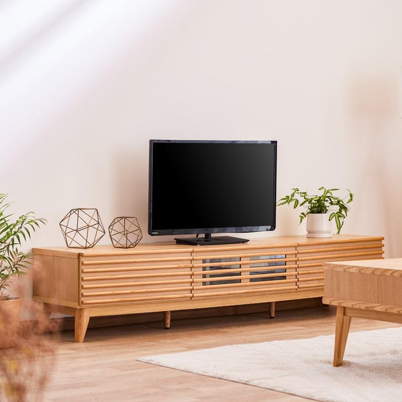 テレビボード 175cm テレビ台 ローボード リビング収納 脚付き 天然木