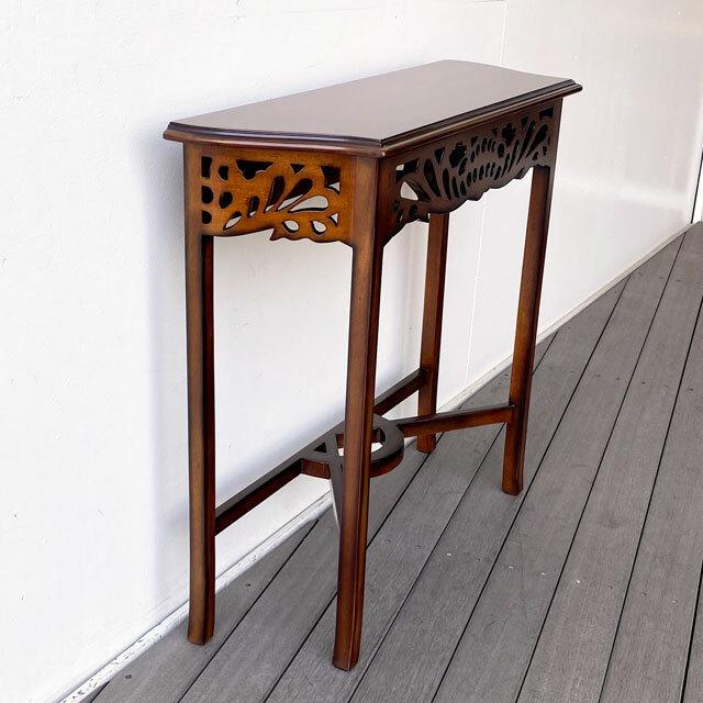 コンソールマホガニー 透かし彫 コンソールテーブル サイドテーブル