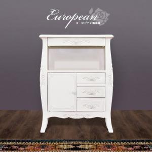 チェスト 4段 ヨーロピアン 木製 アンティーク風 猫脚 ネコ脚 姫家具