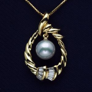 K14WG アコヤ本真珠 クリッカー ペンダントトップ パールネックレス用