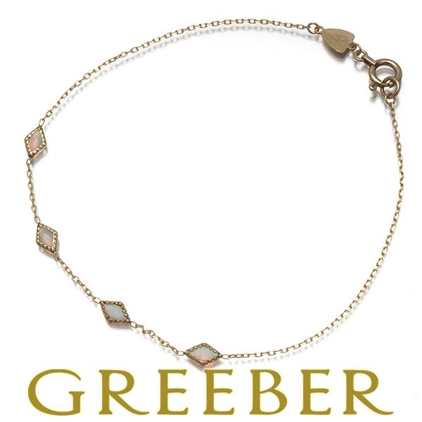 agete（アガット） ブレスレット オパール 4P ステーション K10YG BLJ