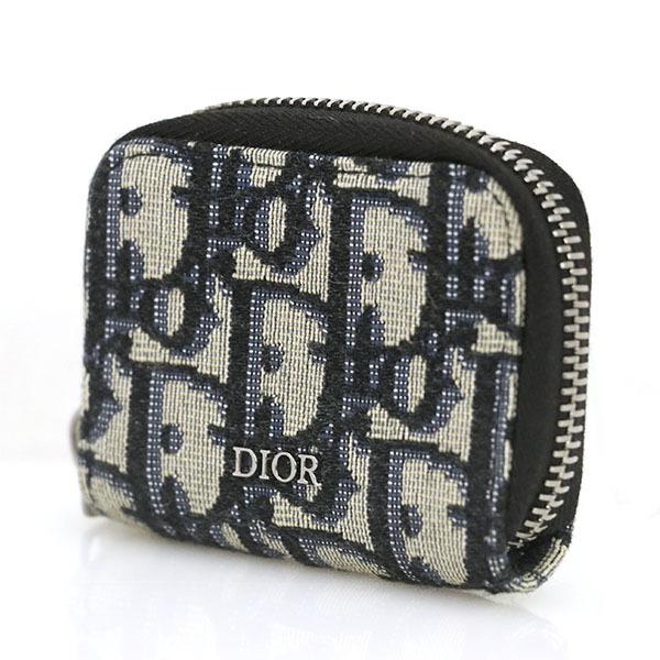 ディオール DIOR トロッター ブラック ジャガード コインジッピー