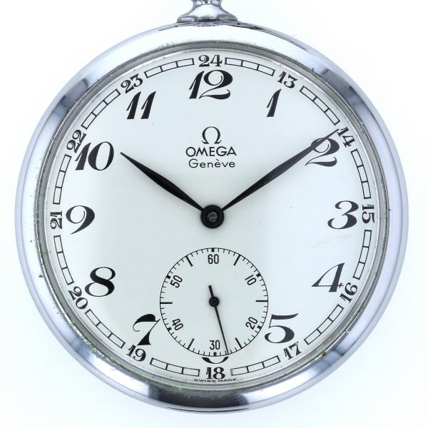 オメガ OMEGA ジュネーブ 懐中時計 121.1740 手巻き式 ホワイト 文字盤