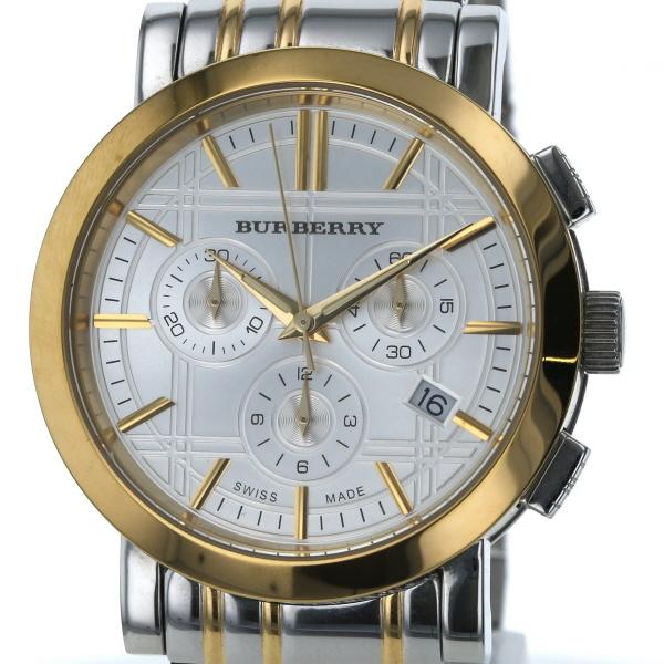 バーバリー BURBERRY クロノグラフ BU1374 クオーツ シルバー 文字盤 3