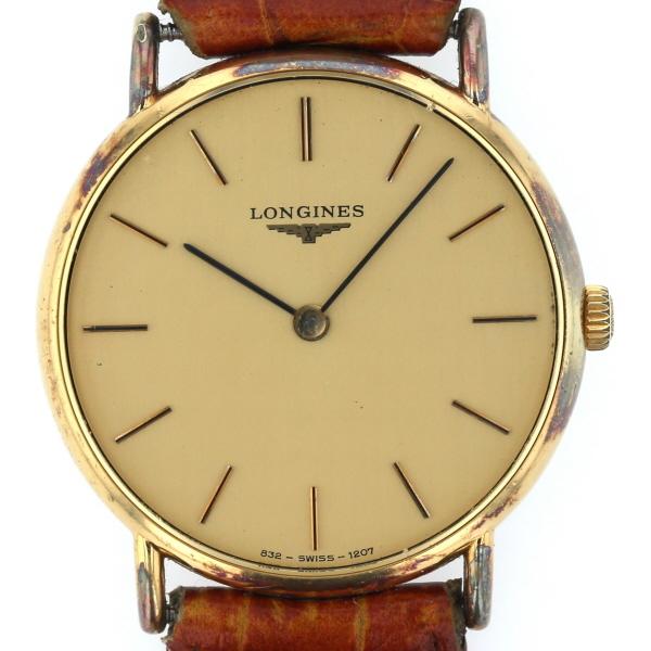 ロンジン LONGINES ラウンドフェイス 832-1207 手巻き式 ゴールド 文字