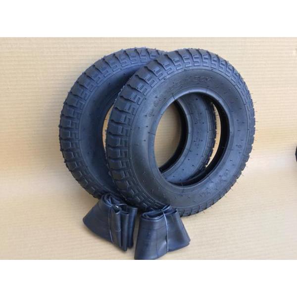 SHINKO 各2本 3.25-8 タイヤ・チューブセット シンコー 横柄