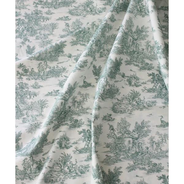 トワルドジュイ 田園 フランス 生地 輸入生地 ジュイ（オフホワイト