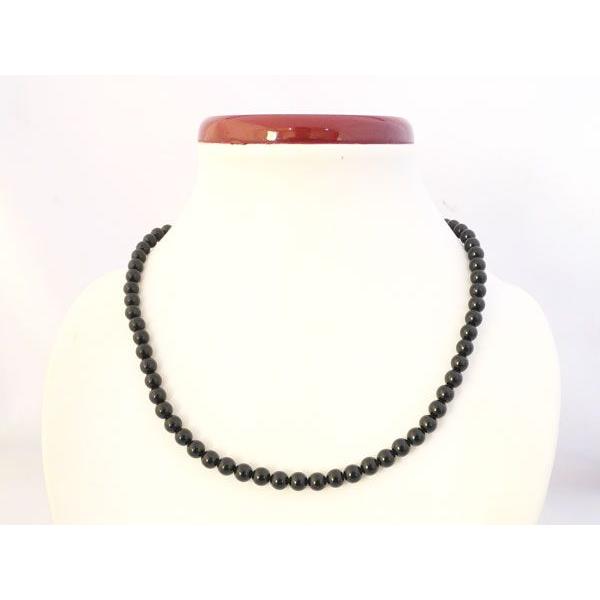 黒珊瑚 ネックレス 6mm玉 内径42cm ブラックコーラル パワーストーン