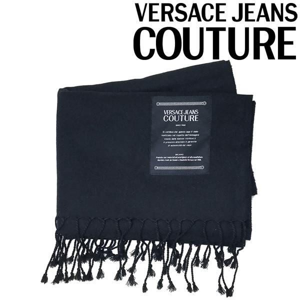VERSACE JEANS COUTURE ベルサーチ ヴェルサーチェ マフラー ブラック