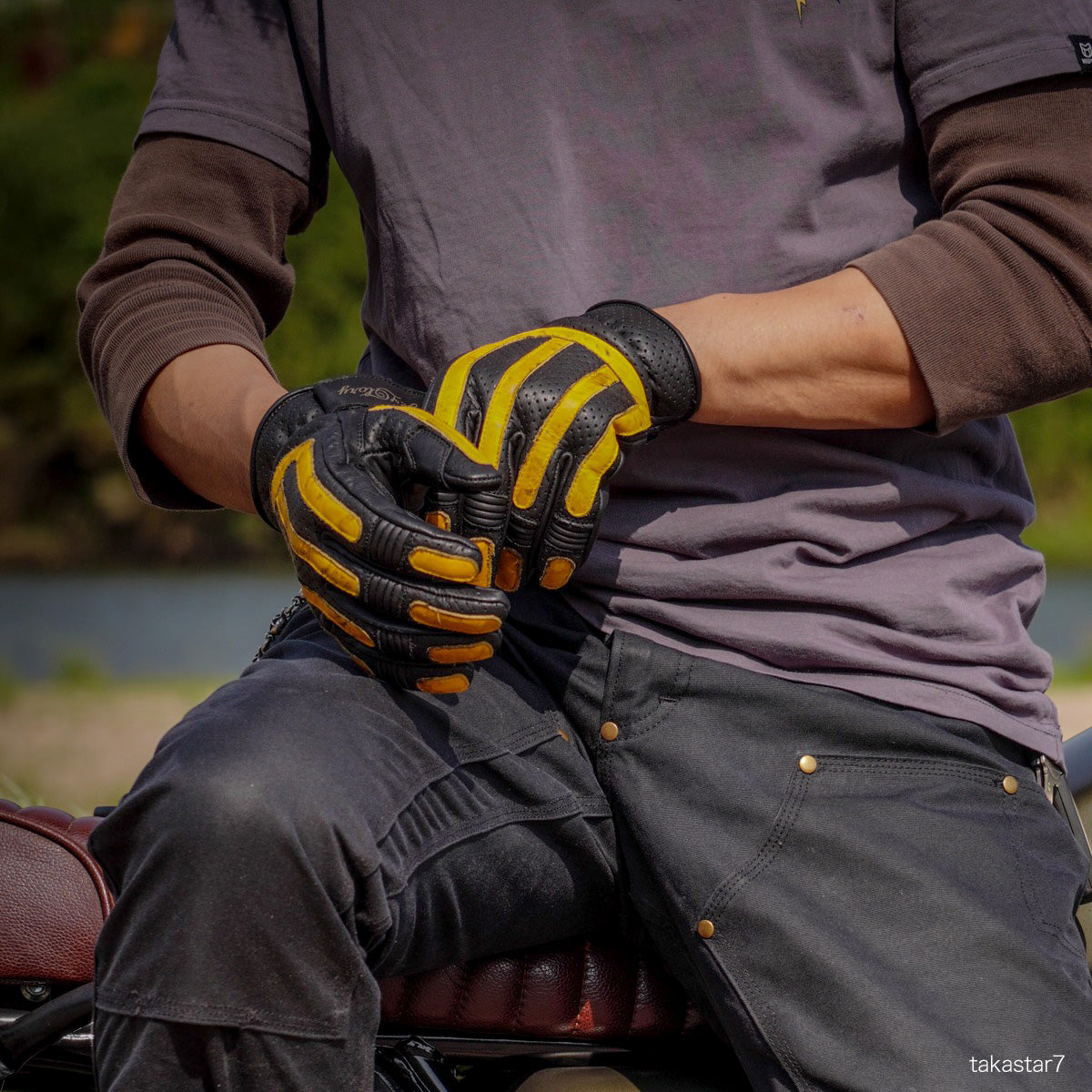 試着無料】エイジオブグローリー ビクトリー - バイク レザー グローブ