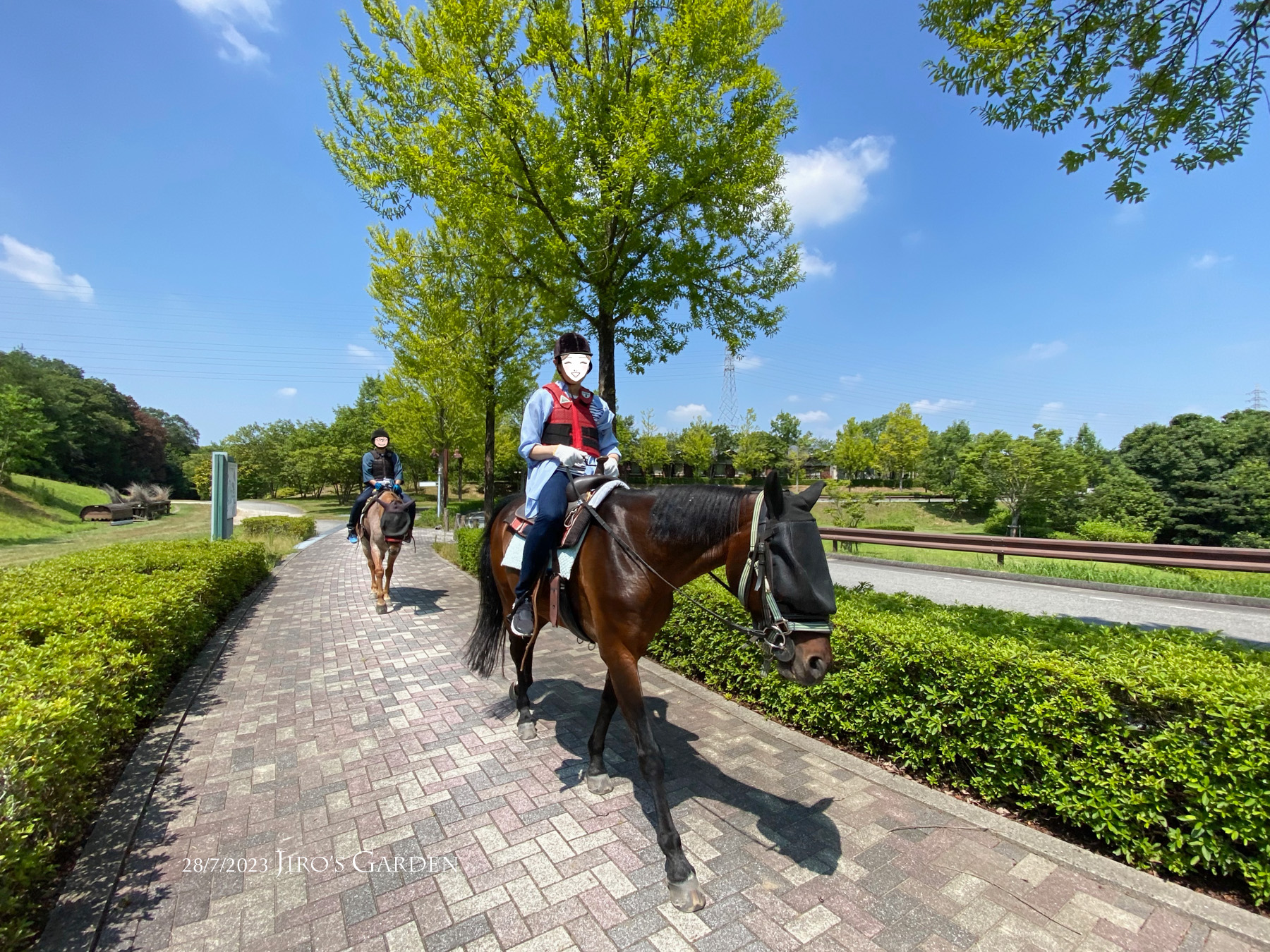 生まれて初めてお馬さんに乗ってきたよ〈三木ホーストレック〉〔兵庫県