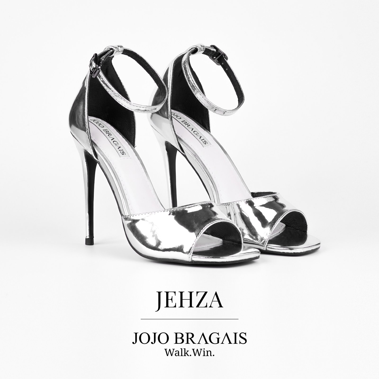 Jojo Bragais Jehza Metallic Silver 4-Inches Pageant Heels - Jojo