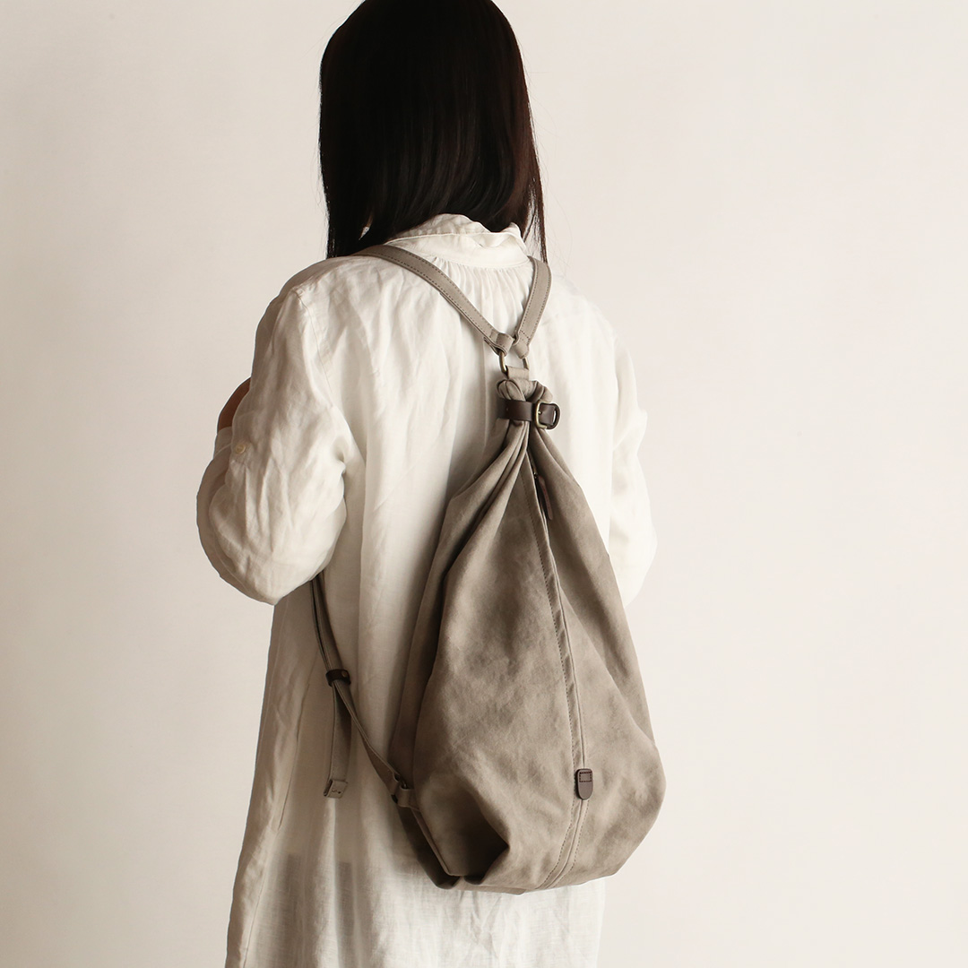 備長炭染め帆布ナップサック | 香久山鞄