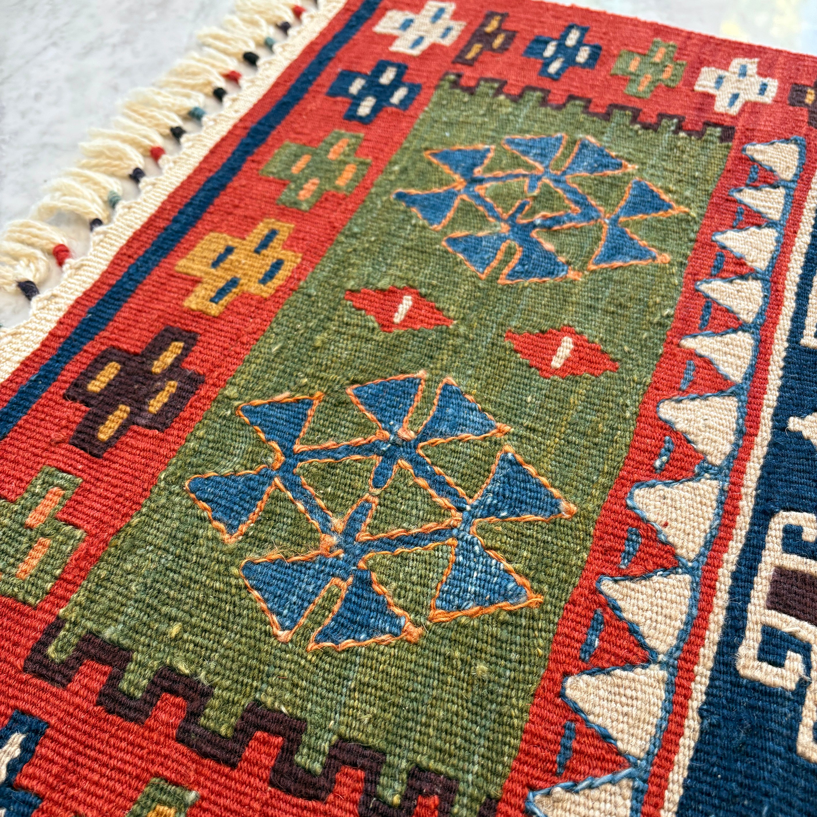 玄関マット ニューキリム トルコ・コンヤ 55×49㎝ (No.07825) – キリム