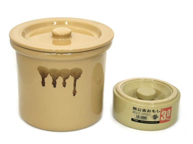 常滑焼 久松 一夜漬平蓋(無公害重石3.0kg付) 5.5L の通信販売 - 【常滑