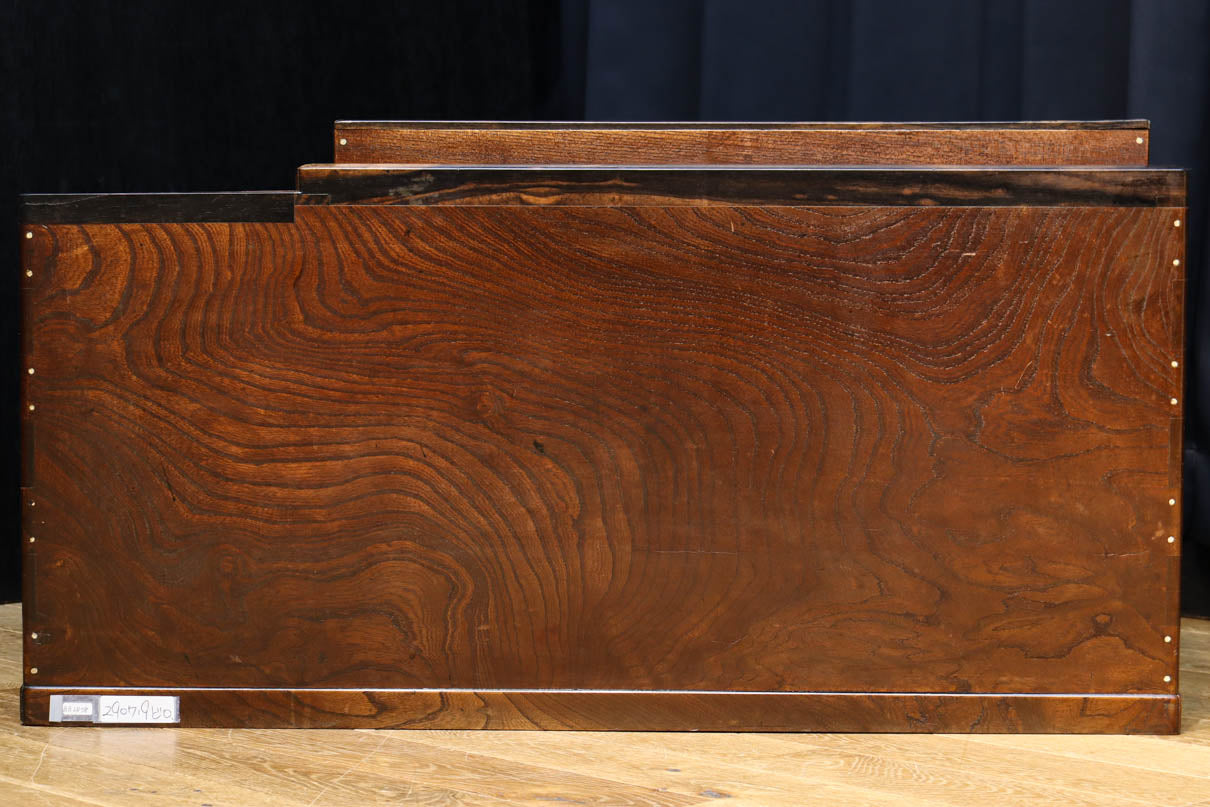 黒柿をアクセントにした欅杢目の美しい関東火鉢 BB2878 – 古福庵