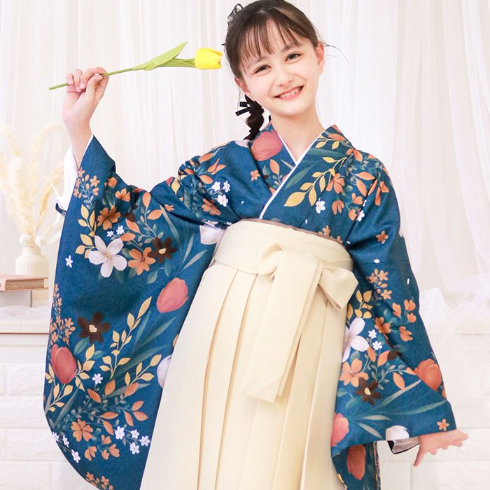 簡易袴セット 新作【自宅で8分！簡単着付け 動画あり】豪華安心5点フル