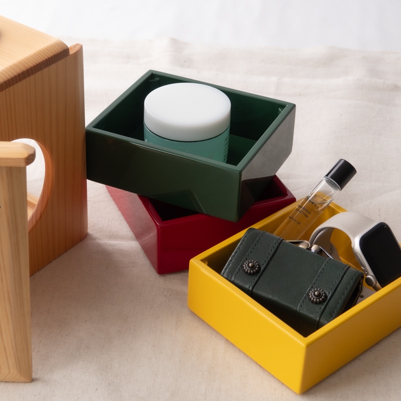 寄木阿波踊り柄入り遊山箱（ひのき） | Lacycle mall（ラシクルモール）