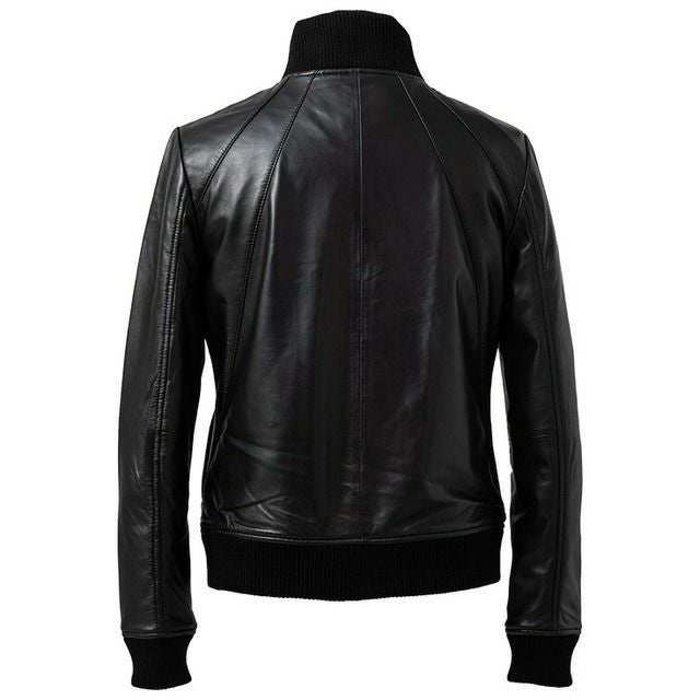 LIUGOO 本革 レザージャージ トラックジャケット メンズ リューグー