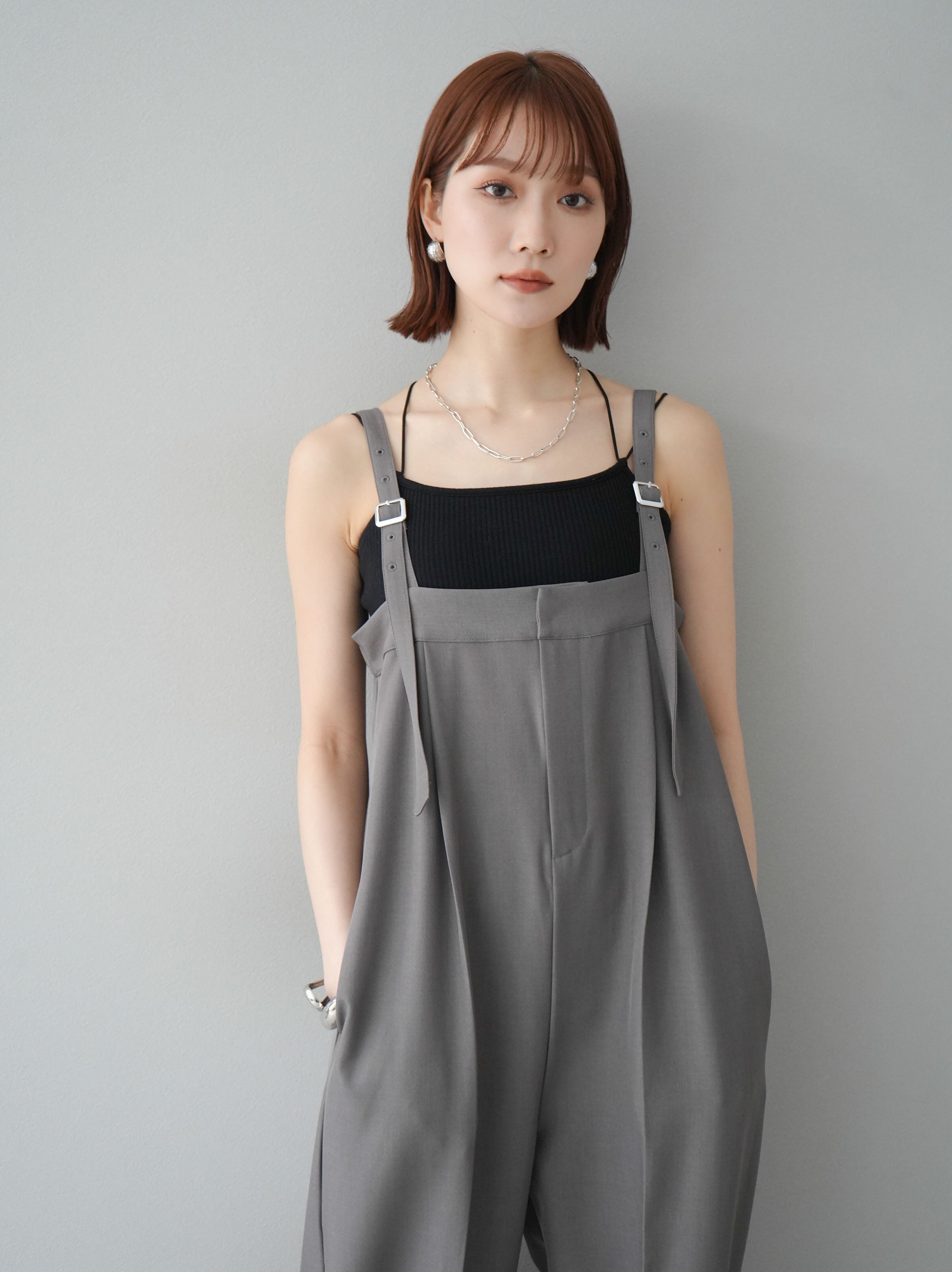 予約]ツイルベアサロペット/グレー – Lumier