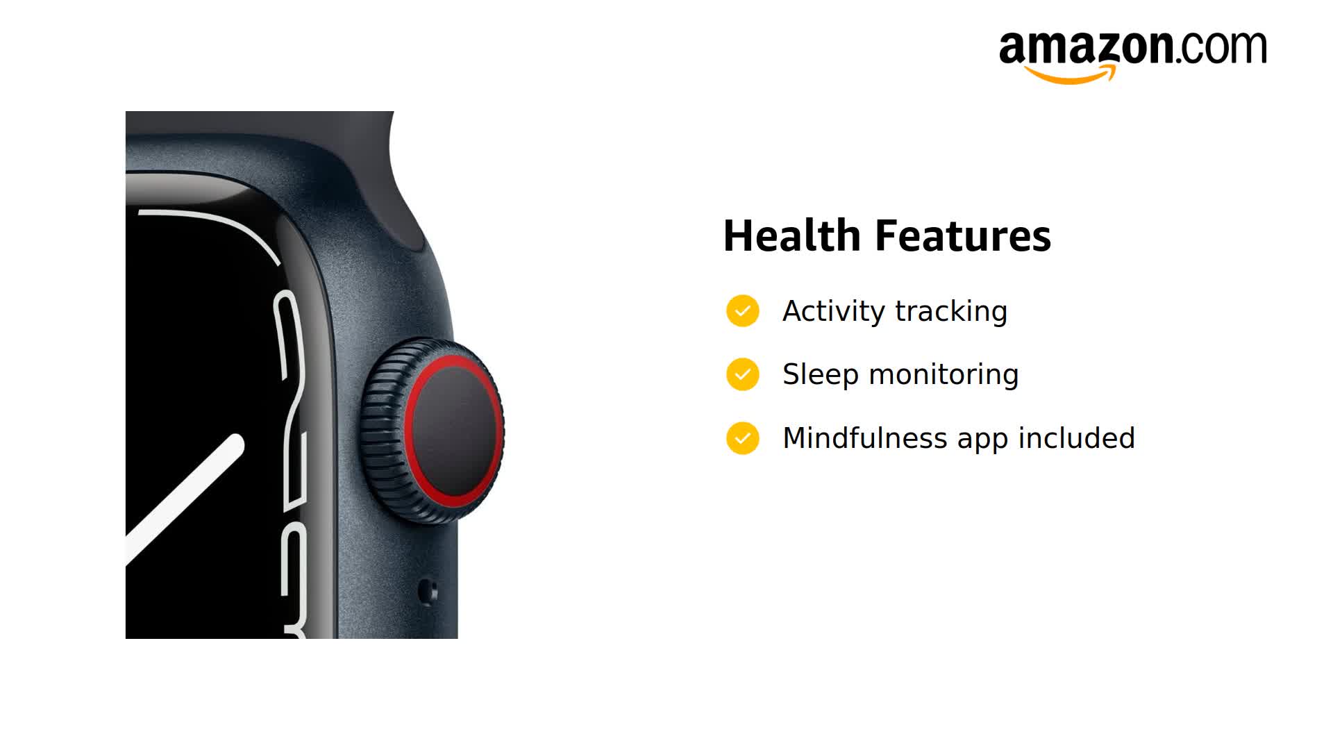 Amazon.com: Apple Watch Series 7 GPS + Cellular, 45mm Midnight