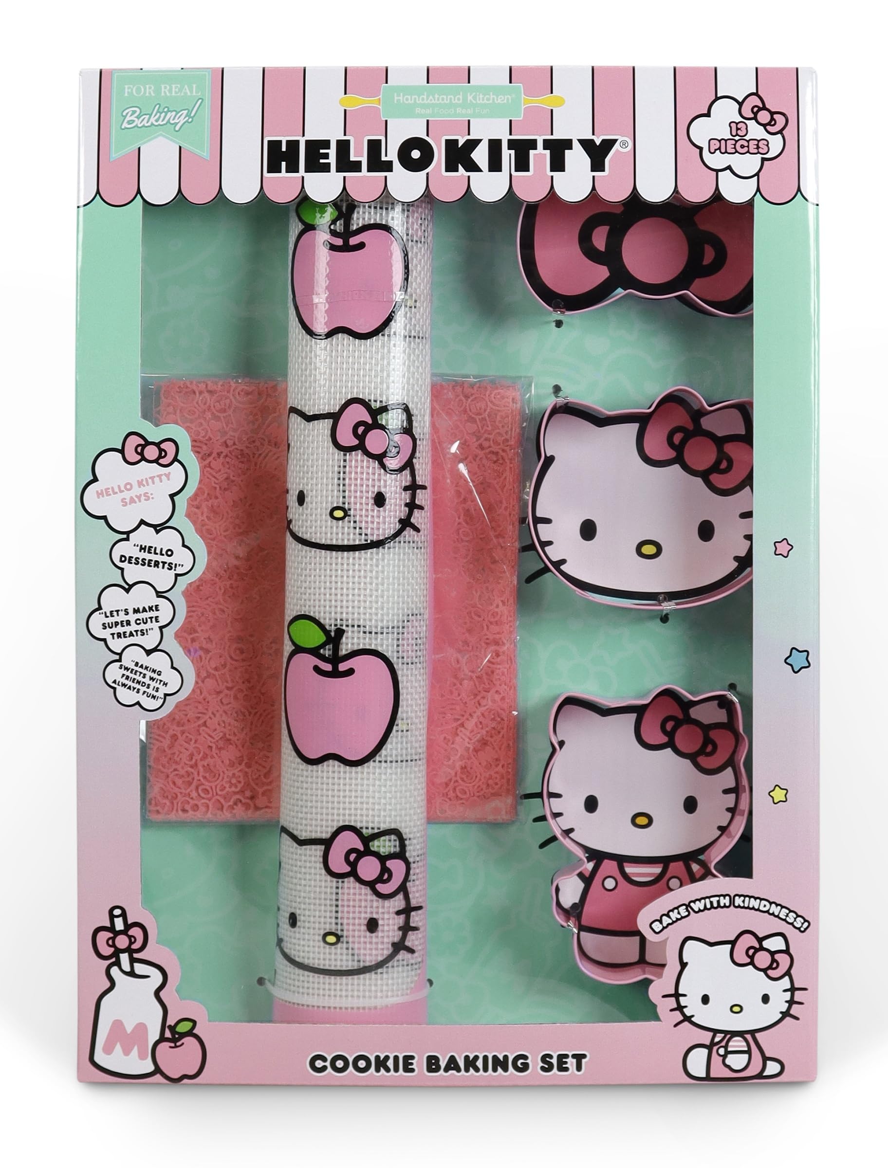 Amazon.com: Handstand Kitchen Hello Kitty Cookie Baking Set with