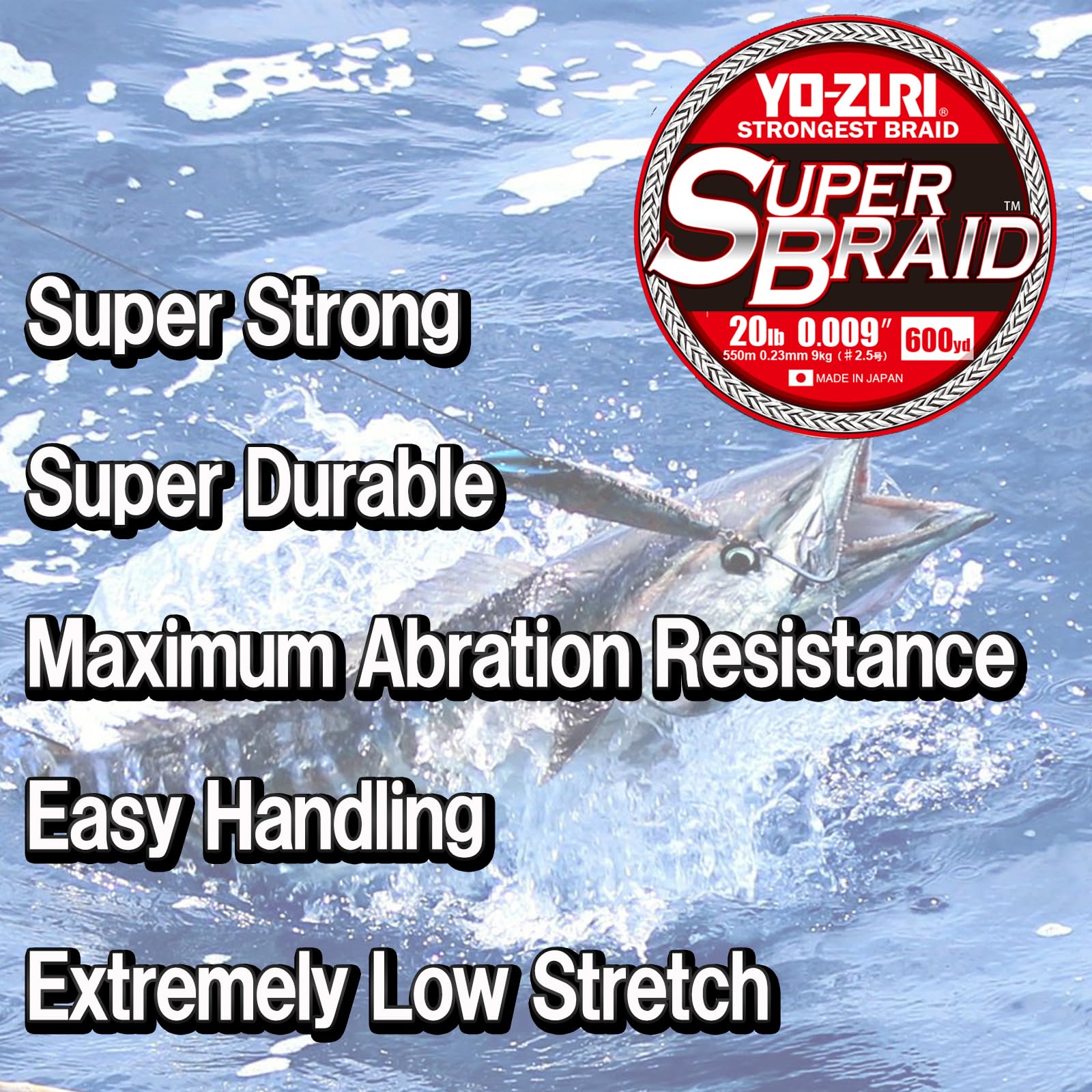 Yo-Zuri YZ-SB-80LB-WH-150YD: Super Braid White 80Lb 150Yd, White