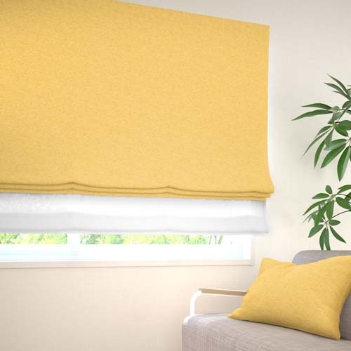 既製】カジュアル 無地の形状記憶付 ポリーヌ(イエロー) | ドレープ