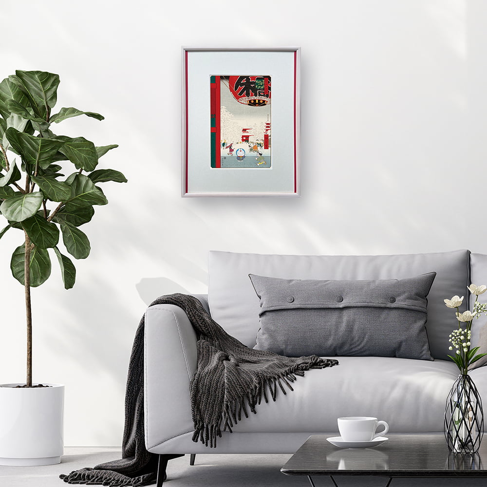 ドラえもん浮世絵木版画「名所江戸百景 浅草金龍山」｜浮世絵工房