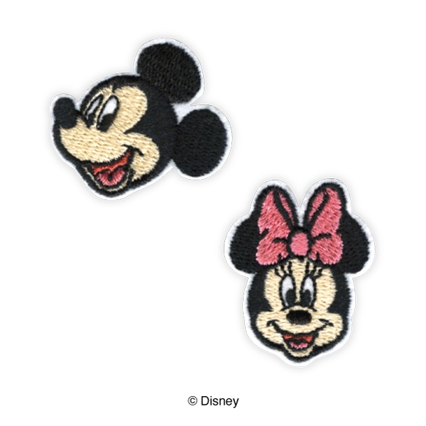 ピンクハウスワッペンブローチミッキー、ミニー 楽天市場】ワッペン ミニーマウス ポルカドット 大 ディズニー 水玉柄