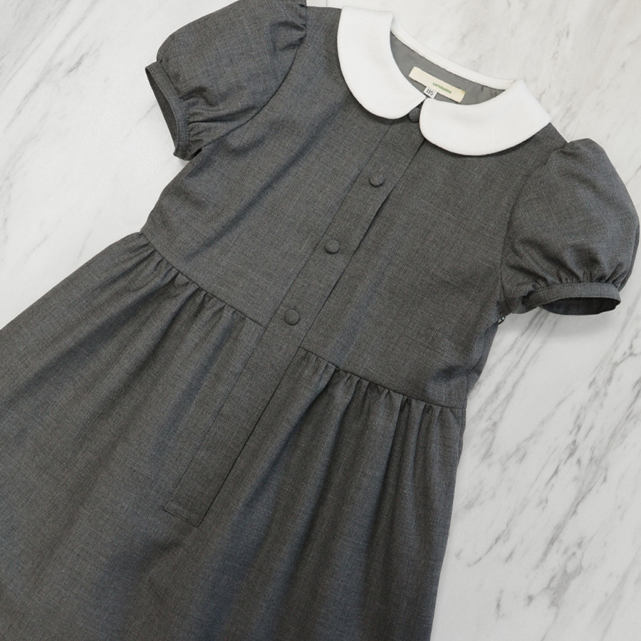 carinissimo】 カリニッシモ グレーパフスリーブ お受験ワンピース