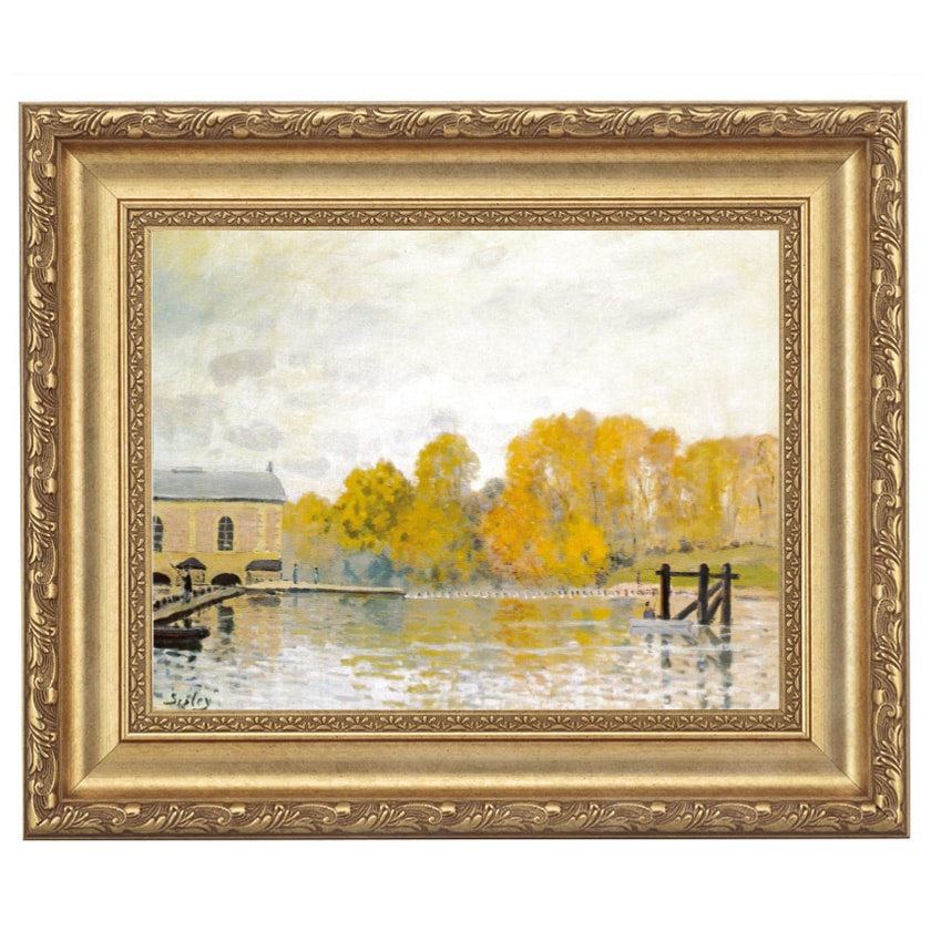 シスレー 「サン＝マメスのロワン川」 4号 立体複製名画 【5％ポイント
