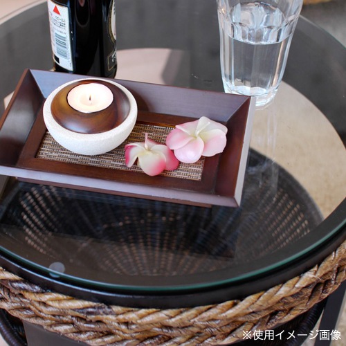 サイドテーブル ラタンテーブル ガラステーブル カフェテーブル ロー