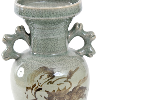 大堀相馬焼 松永窯 耳付き花瓶(中) | カテゴリーで探す,インテリア