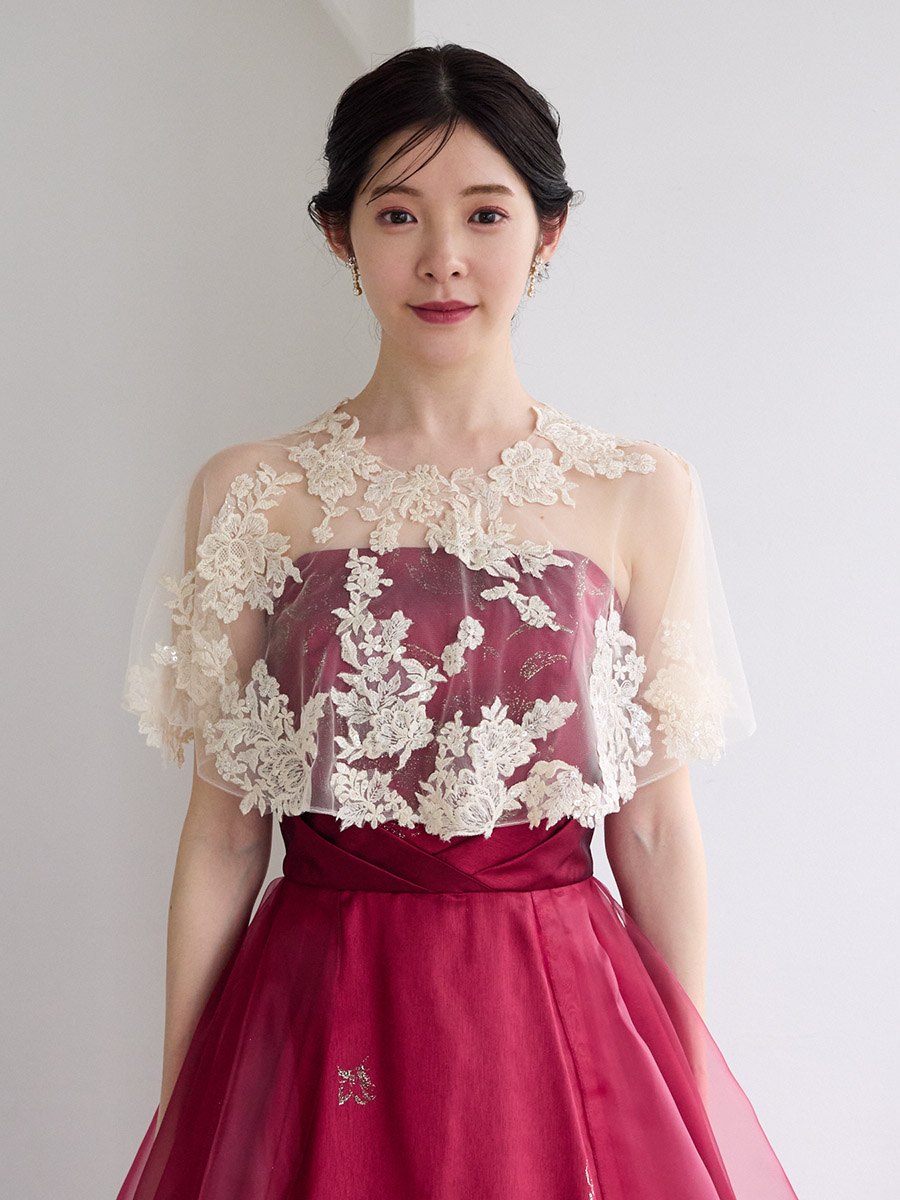 レーススパンコール刺繍ケープ(FREE ブラック): AIMER | エメ ｜ミマツ