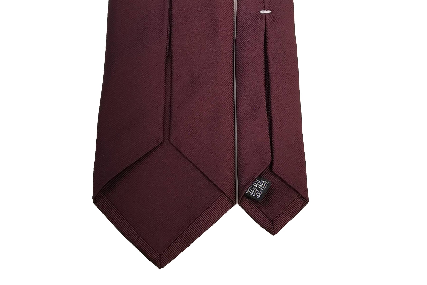 MILANO SERIES ネクタイ ◇ ワインレッド×ソリッド《セッテピエゲ