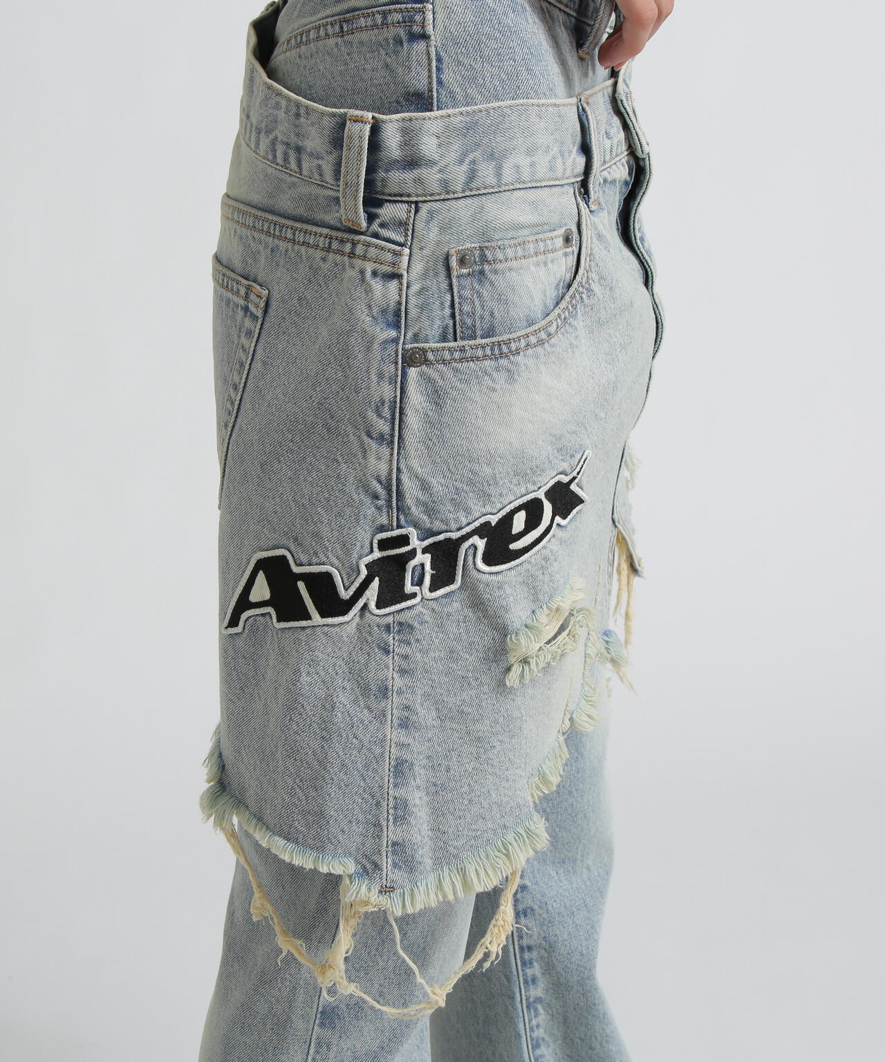 AVIREX×MOUSSY》TWIN SLIM FLARE DENIM PANTS | AVIREX