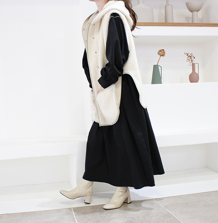 SALE】ボアフーディーベスト/2カラー