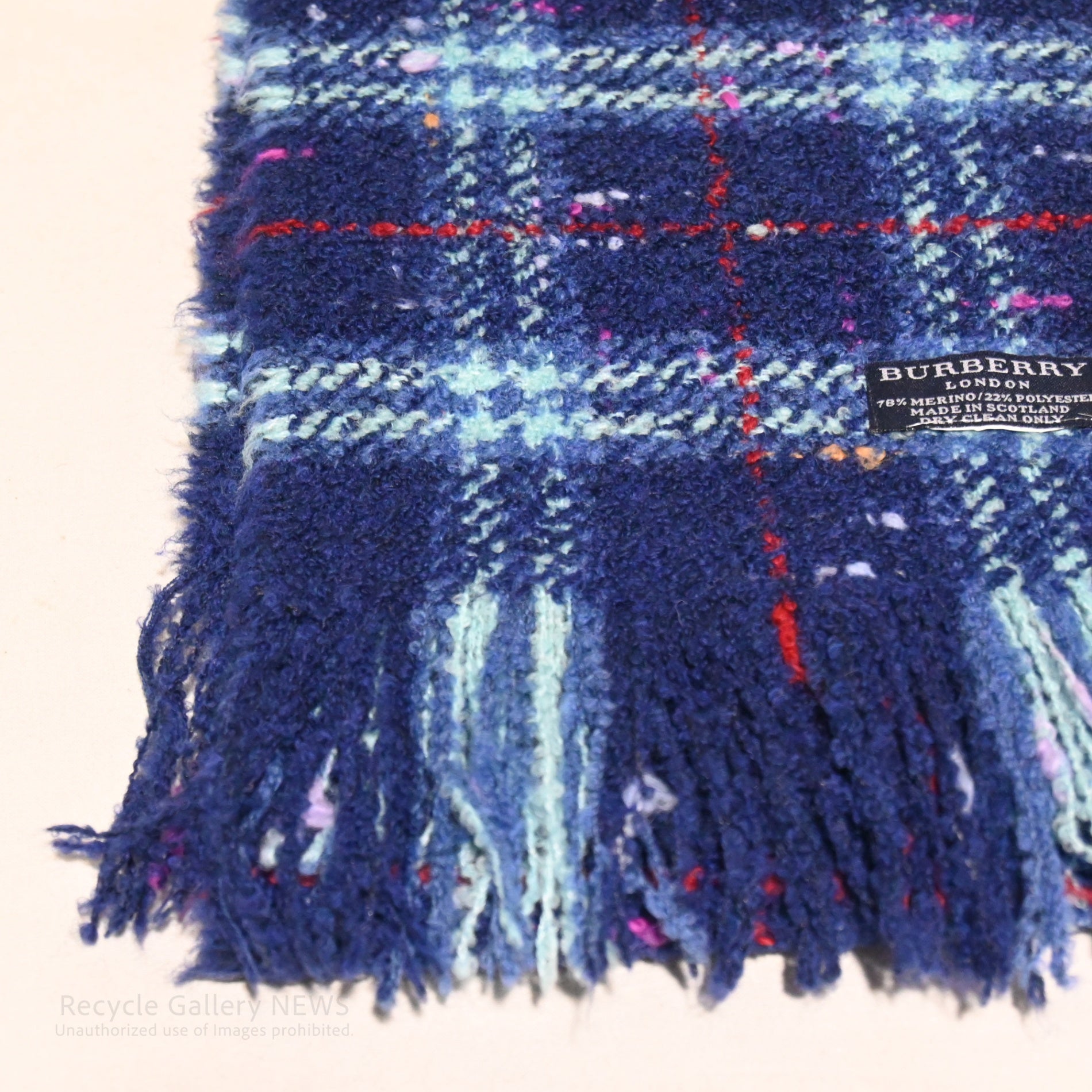 BURBERRY LONDON Check Scarf Blue Navy / バーバリー ロンドン