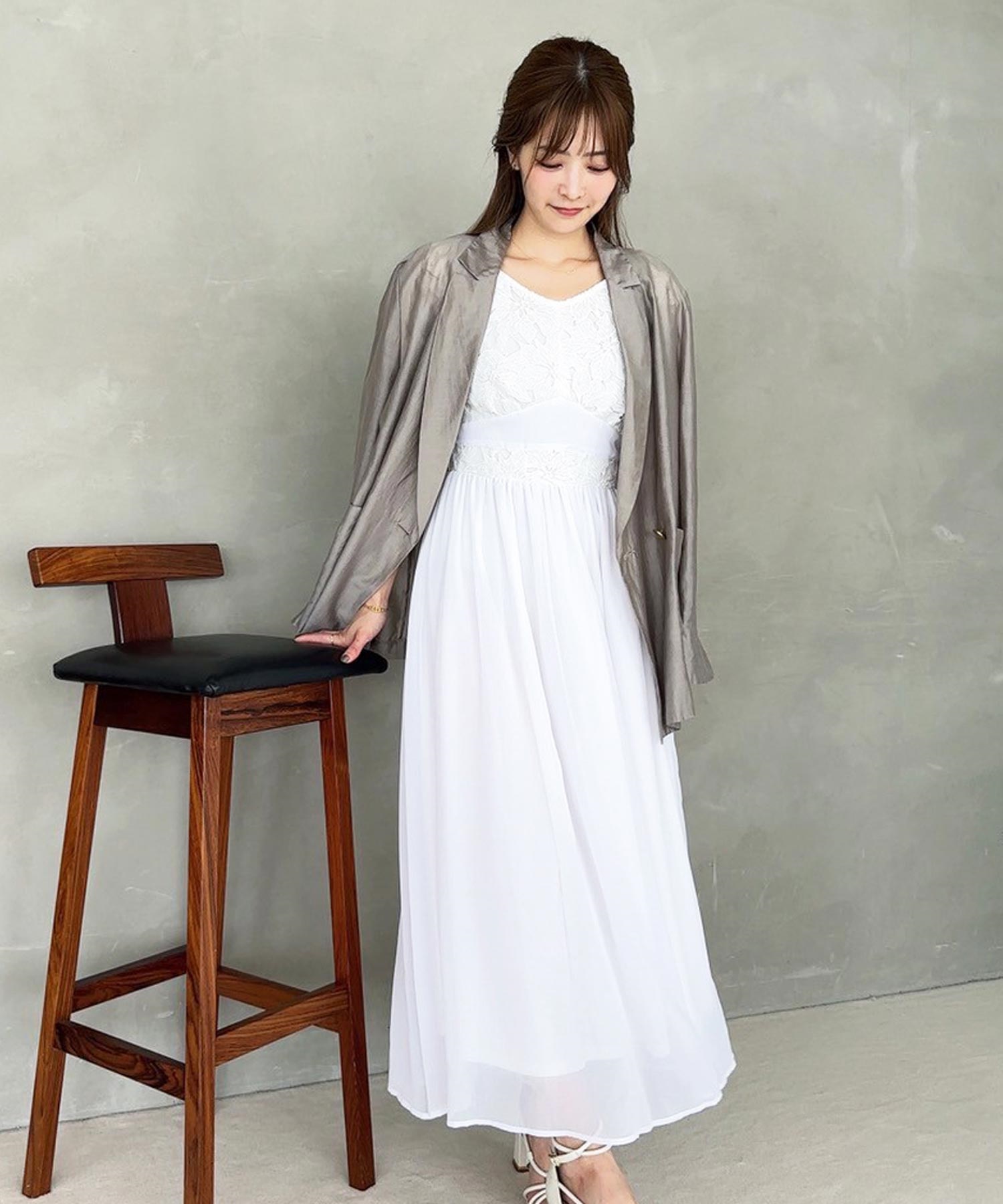 WEB限定】レースシアーロングワンピース | ロングワンピース | NOELA