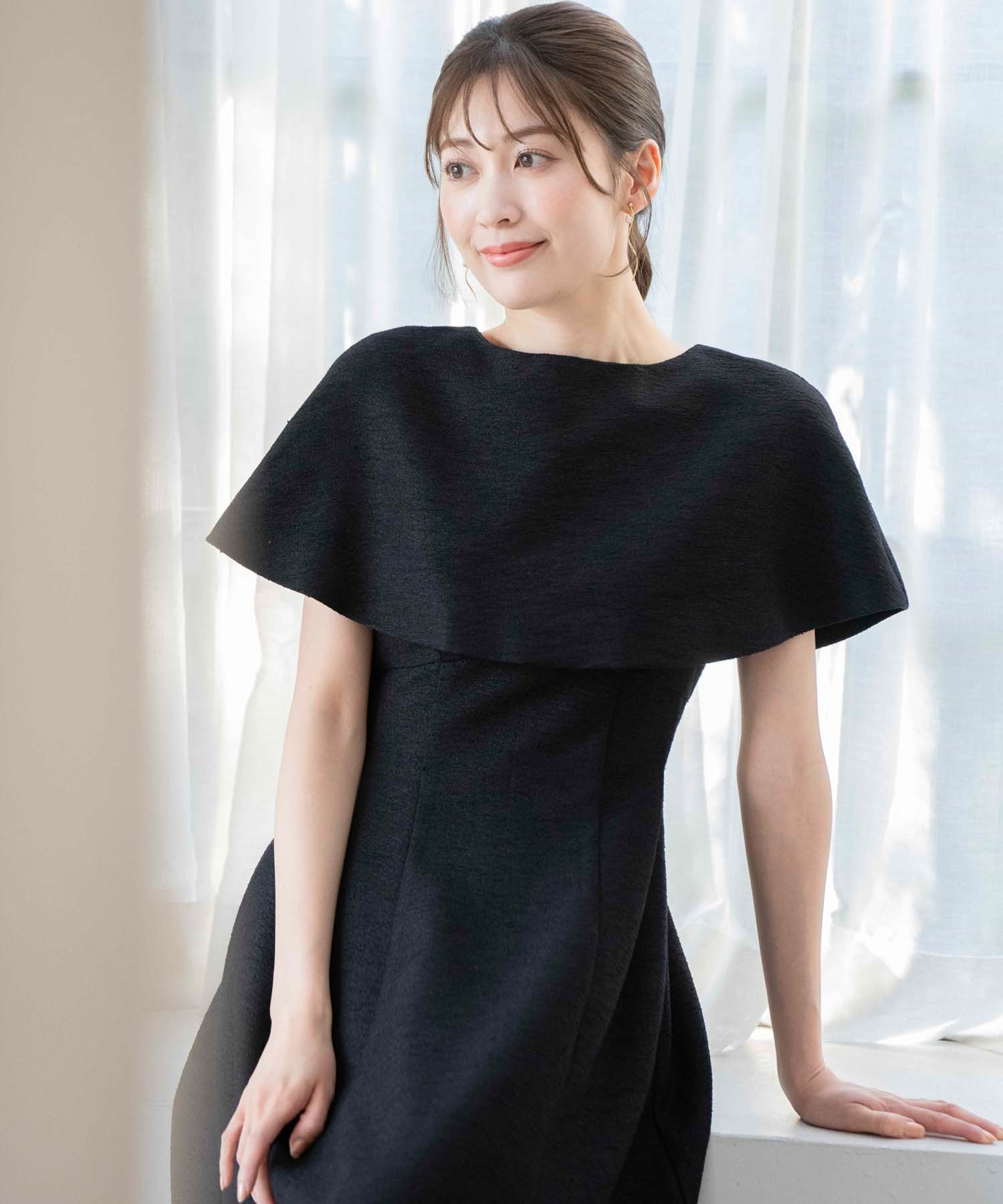 WEB限定】【SSサイズあり】ケープ付きワンピース | ロングワンピース