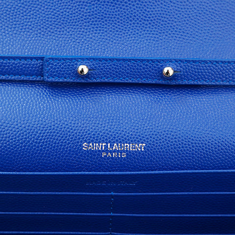 イヴ・サンローラン YVES SAINT LAURENT Vステッチ ロゴ クラッチ