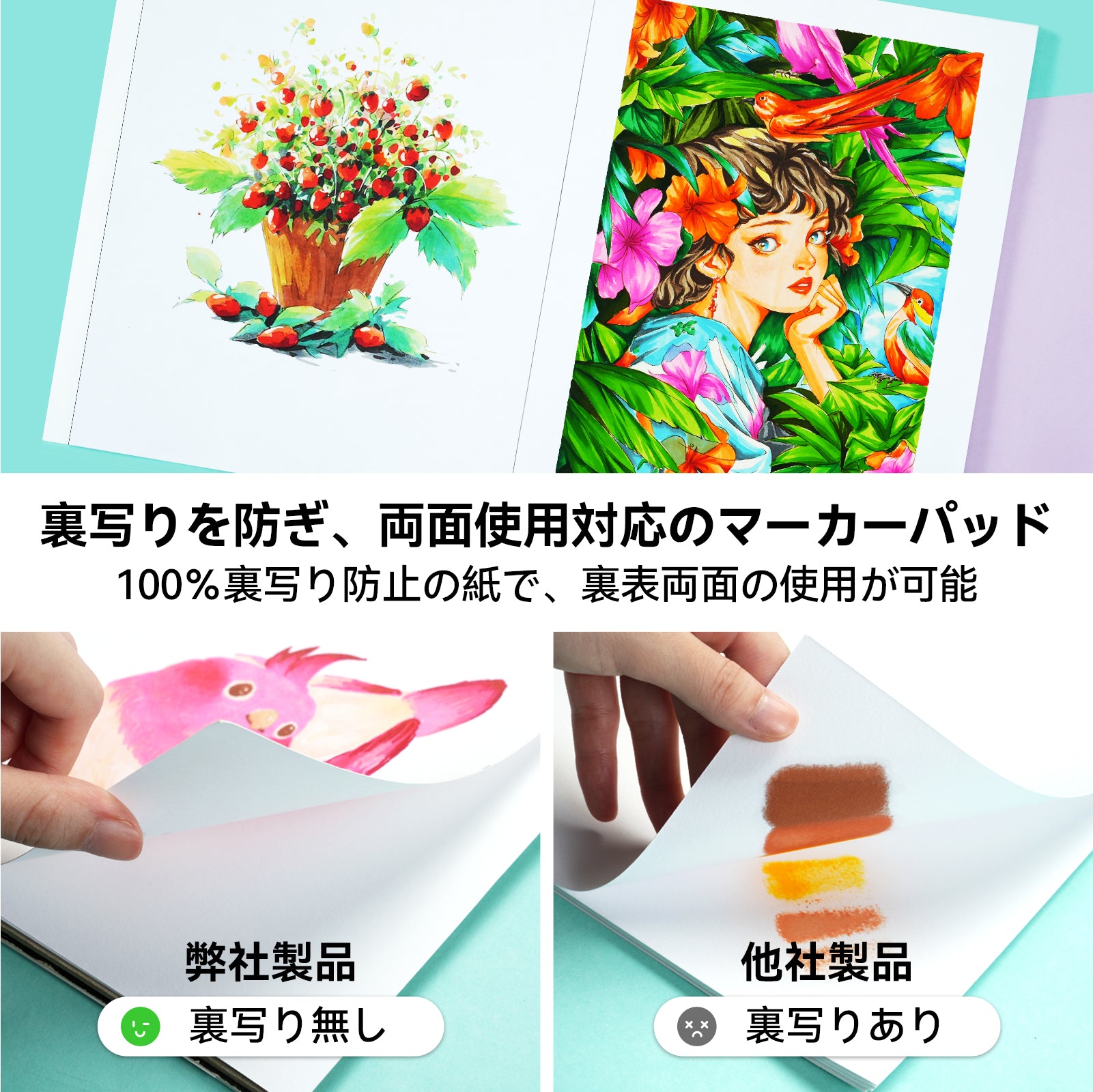 Ohuhu 両面使えるスケッチブック 天のり製本 – Ohuhu Japan