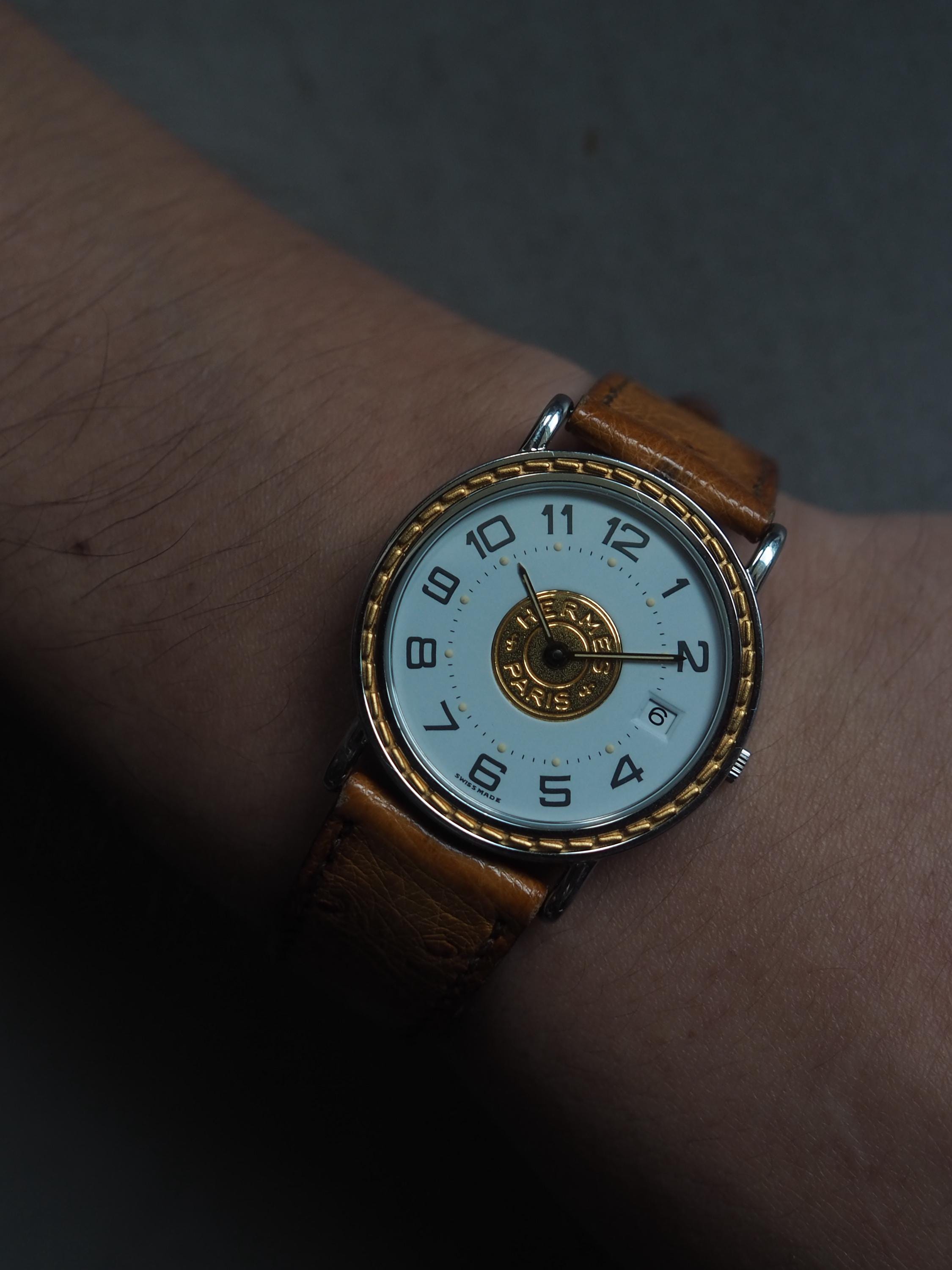 HERMES エルメス セリエ ウォッチ 腕時計 ユニセックス シルバー