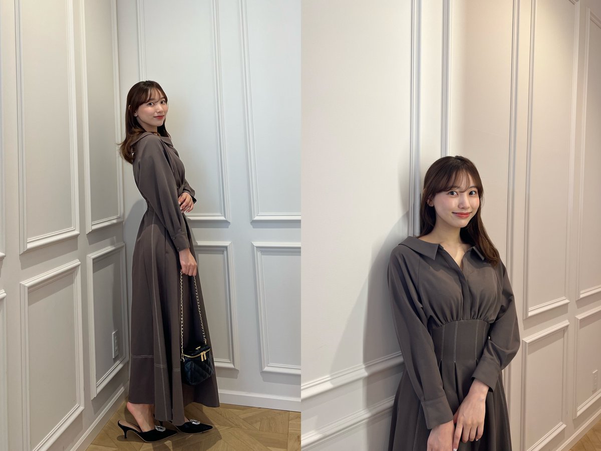 🏷Montecristo Long Dress - moss - 色味が秋らしく大人で可愛いmoss