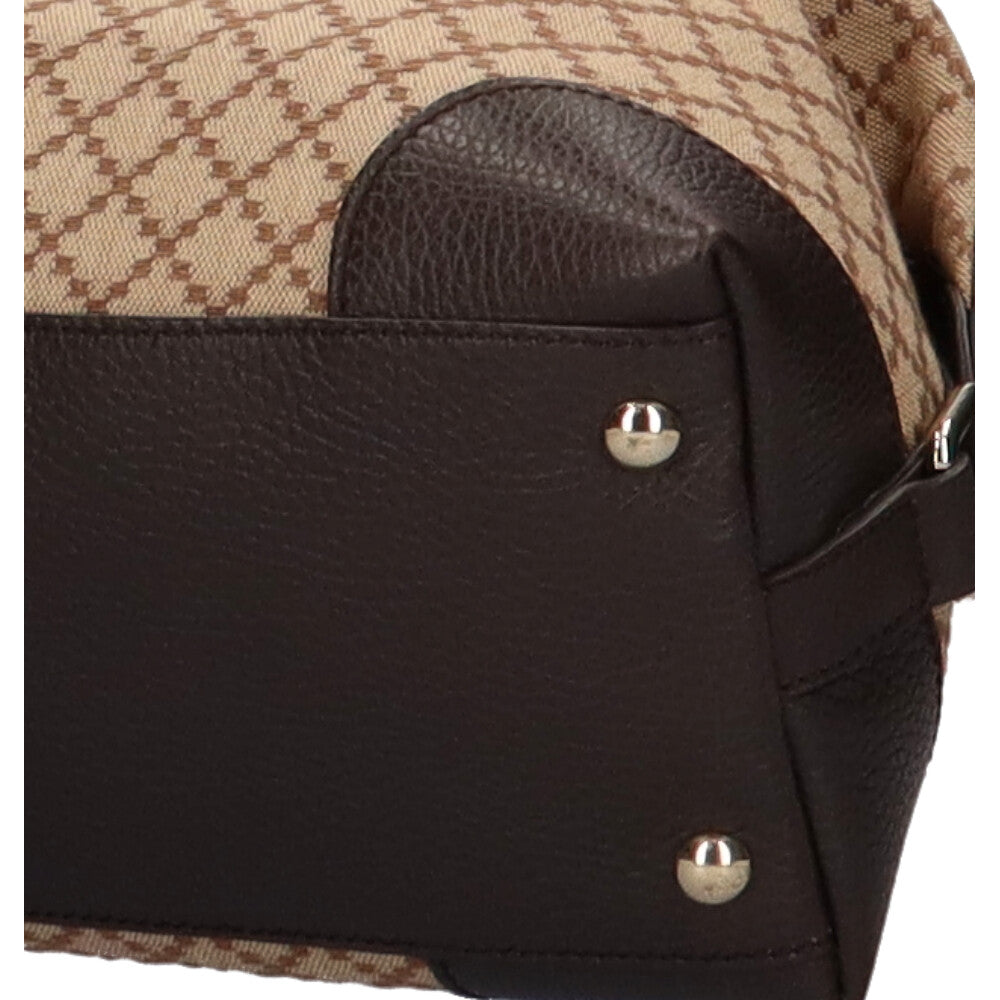 グッチ GUCCI ディアマンテ ショルダーバッグ キャンバス ベージュ