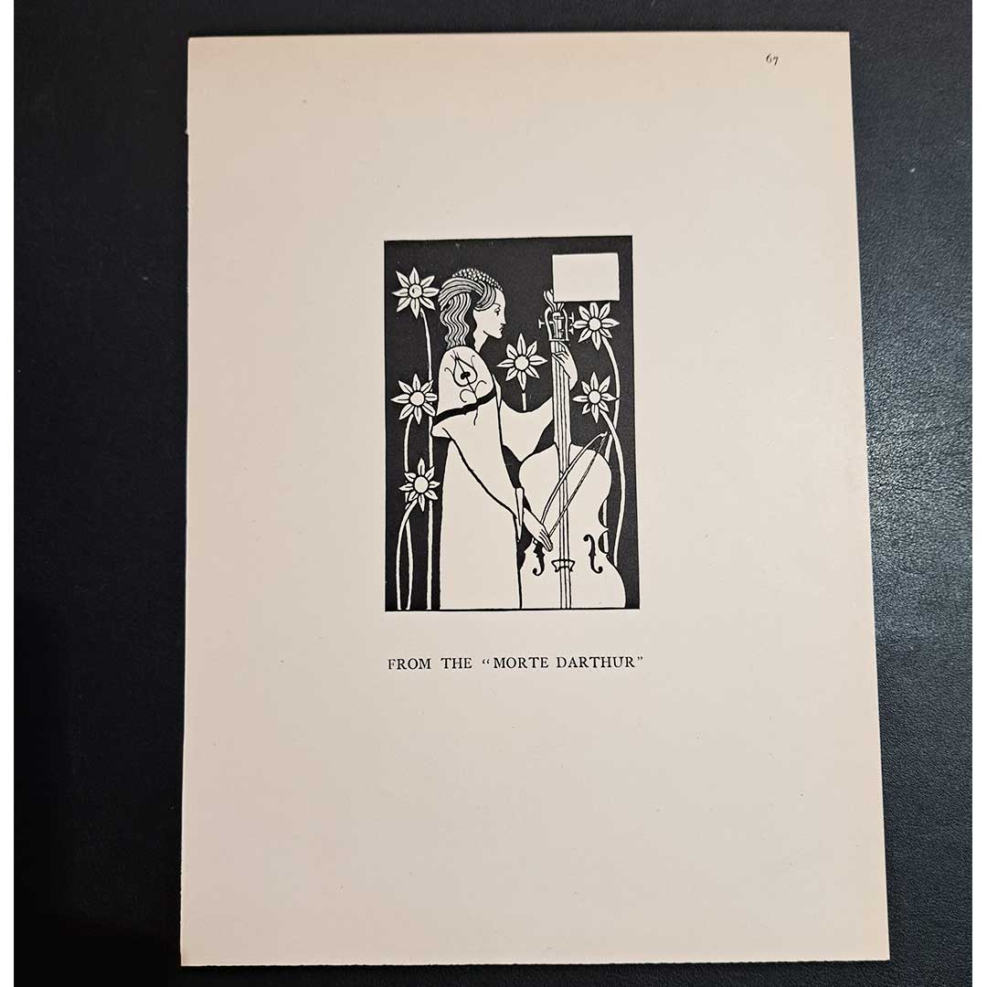 オーブリー・ビアズリー『アーサー王の死』より章見出しの挿絵 1905年