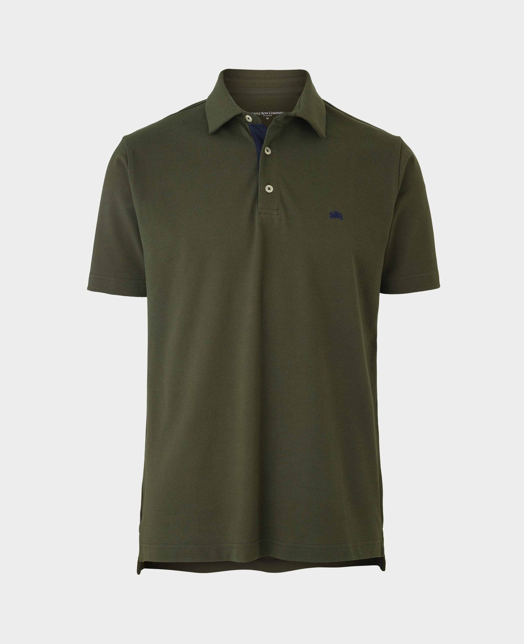 Men's Khaki Cotton Classic Fit Short Sleeve Polo Shirt | Savile