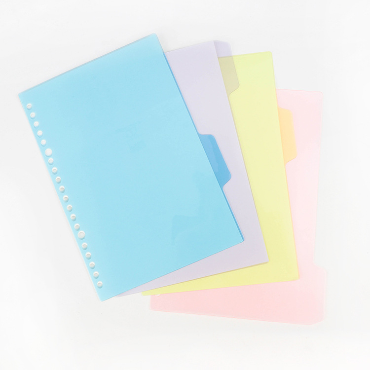 A5 20リングバインダーディバイダー 4タブ付き B5 26穴バインダー