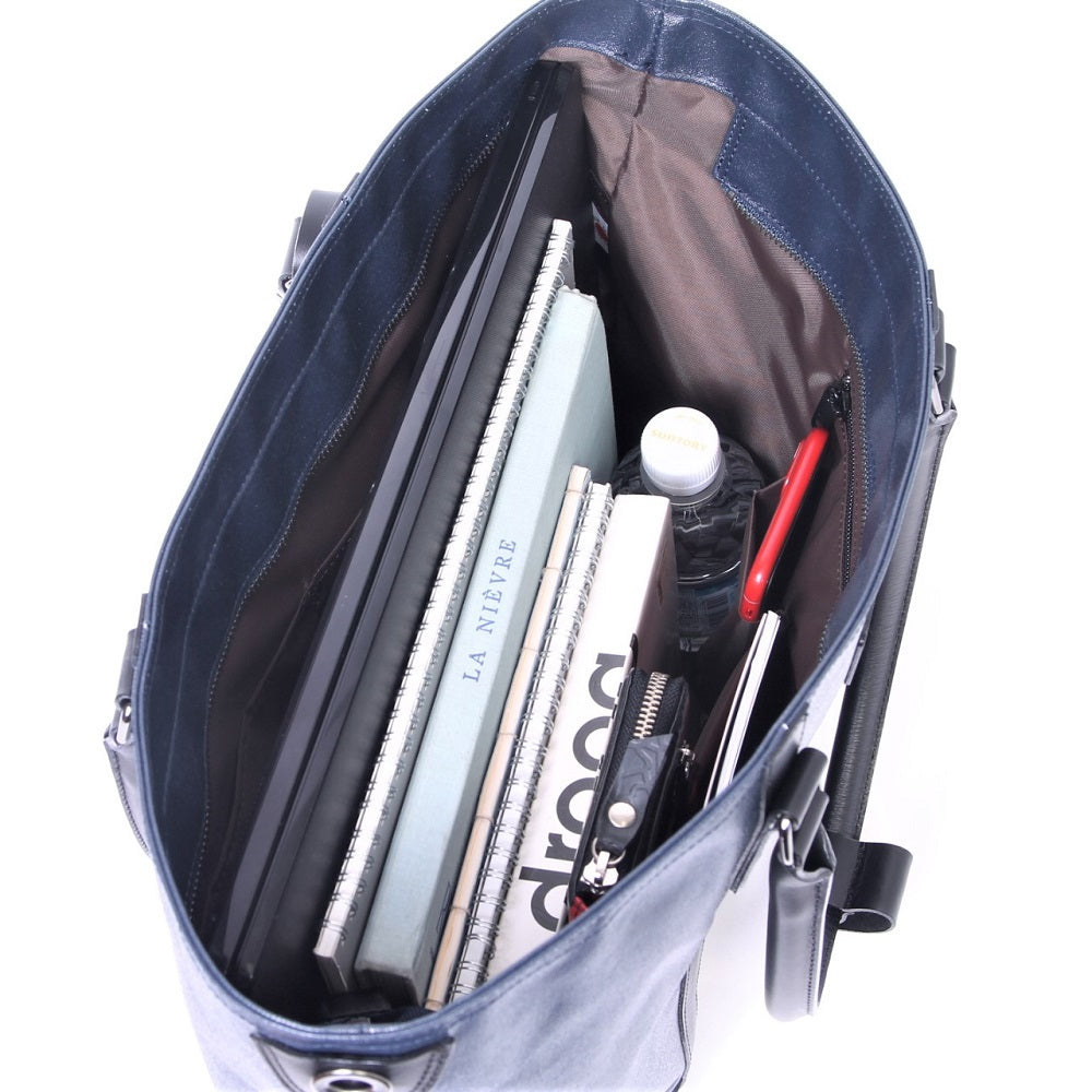 森野帆布コラボ／デザイナーズビジネスバッグ（ネイビー）【表参道限定